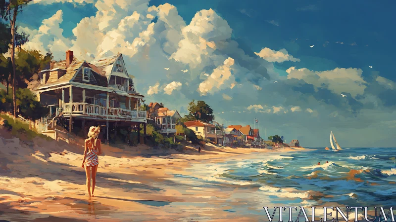 Sunlit shoreline stroll rewrites summer memories in paint