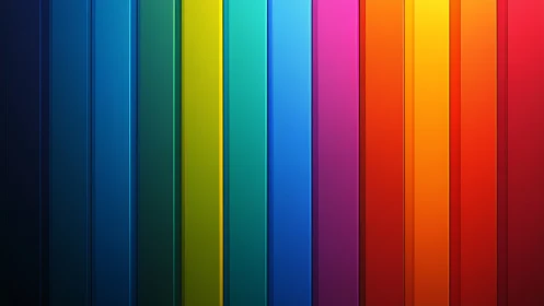 Vertical chromatic panels in vivid multicolor gradient lighting.