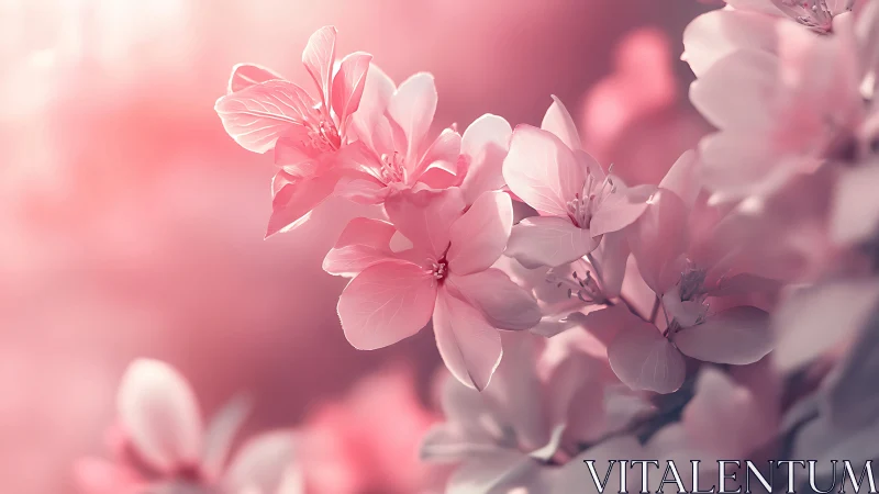 Soft-Focus Floral Composition: Delicate Pink Petals in Diffused Light.