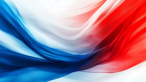 Flowing tricolor silk waves in dynamic digital abstraction.