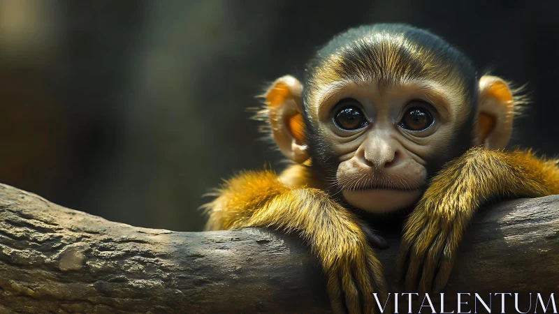 High-detail primate portrait with shallow depth of field.