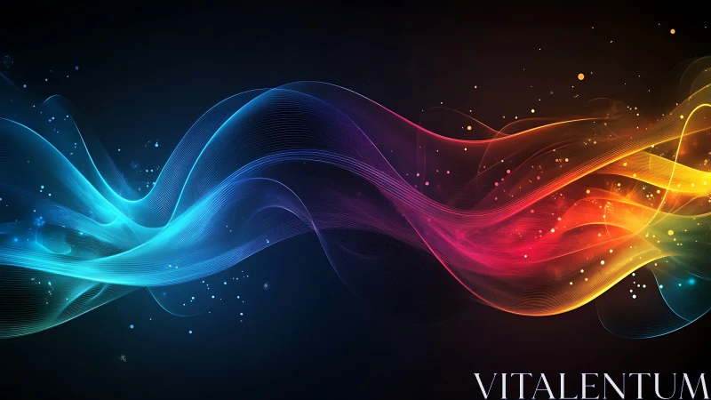 Chromatic wavefront spectra with luminous particle trajectories.