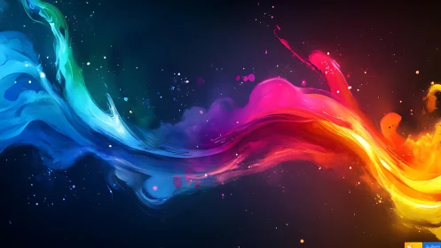 Chromatic fluid dynamics wave with high-energy spectral gradients.