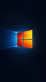 Windows style four‑pane logo on dark gradient background.