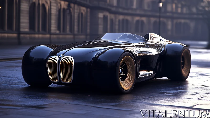 Midnight city cruiser blending retro curves with bold future.