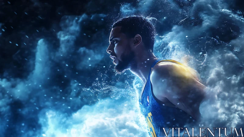 Electric courtside energy surrounding a focused player.