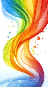 Prismatic ribbons whirl in a luminous rainbow dance. Period.