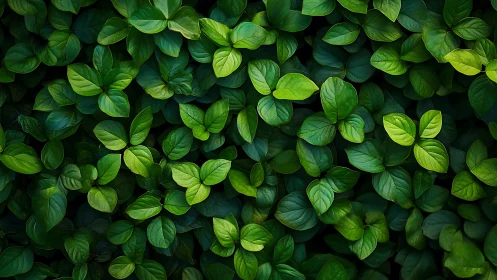 Dense foliage surface shows overlapping glossy green leaves