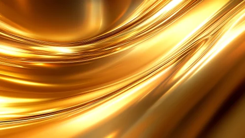 Shimmering Liquid Gold Abstract Background with Smooth Waves.