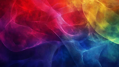 Vibrant multicolor abstract waves with light textures.