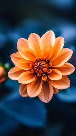 Peachy Dahlia Blooms Against Dreamy Skies.