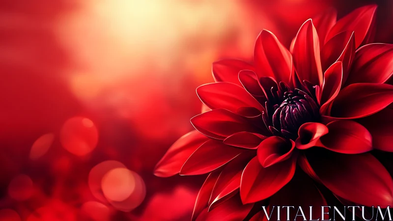 Crimson Blossom Ablaze in Radiant Warmth. Bold.