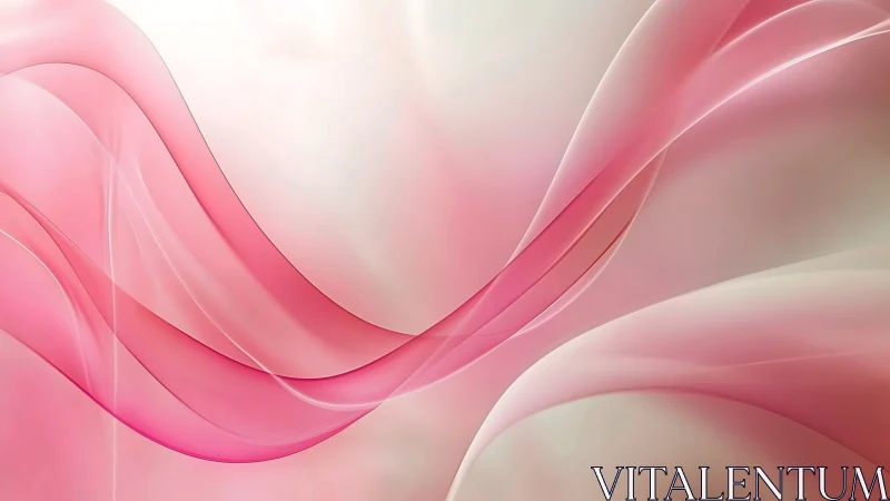 Silkwave Serenade in Blush Pink, Floating Across Light.