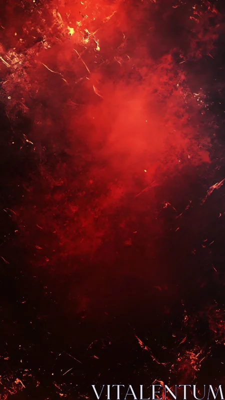 Crimson Fire Texture with Burning Embers Background