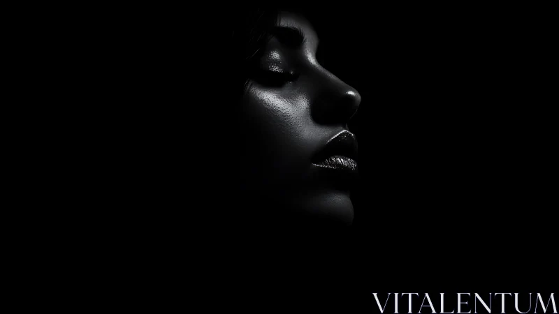 Whispered moonlight carves a silent portrait from shadow