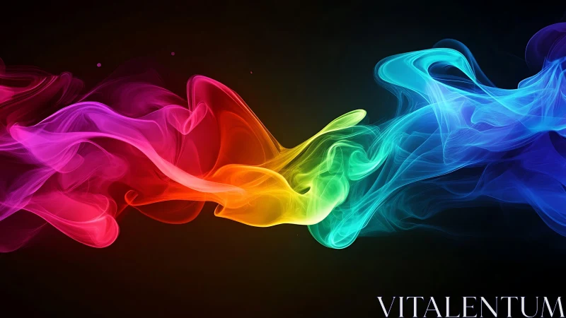 Chromatic energy waves merging in fluid spectral motion.