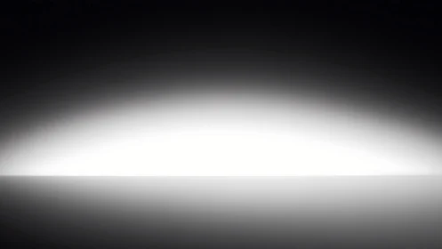 Minimal abstract horizon glow over reflective grayscale plane.