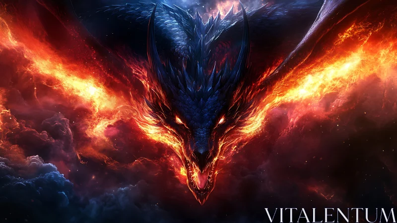 Volcanic void dragon in symmetric high-intensity ignition field.