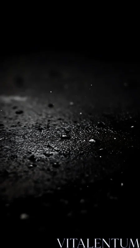 Macro gravel surface under dramatic low key light.