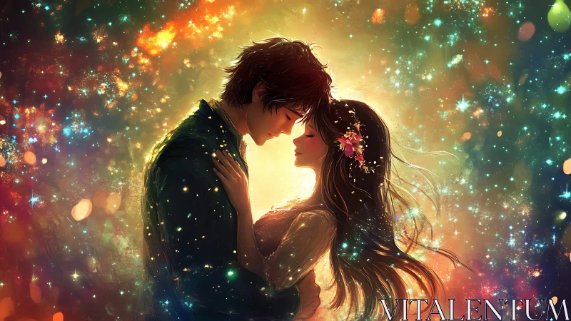 Two souls connected by shimmering magic and pure romance