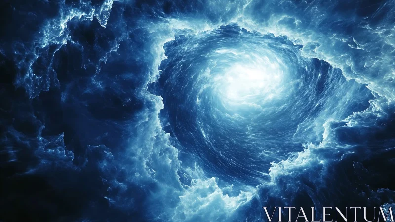 Stormlit Celestial Vortex Opening Into Electric Quiet.