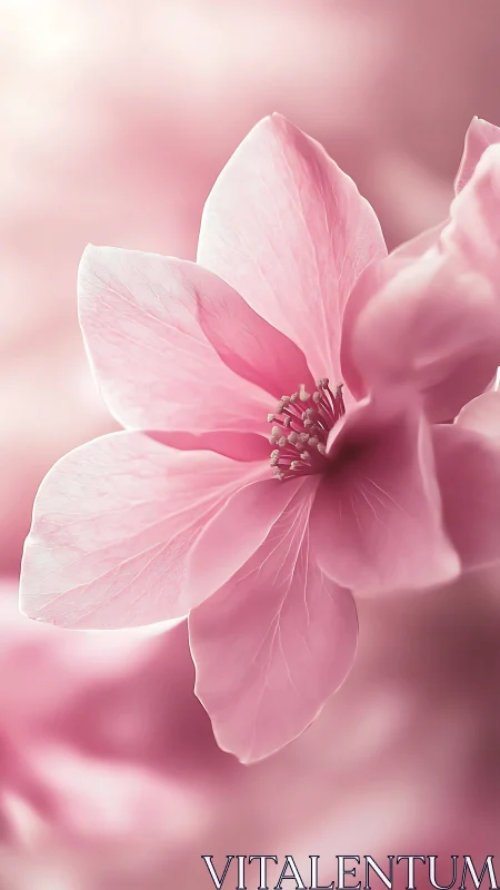 Blush petal bloom drifting in a soft pink daydream.