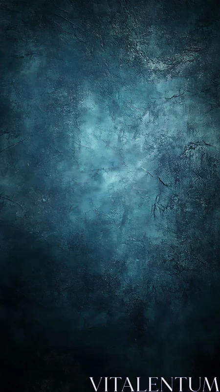 Textured teal wall surface shows rough abstract painted finish