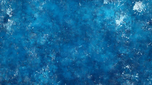 Textured cobalt blue abstract surface with layered paint patina
