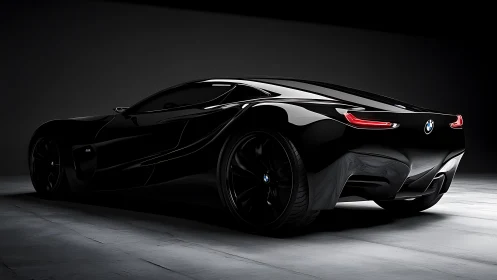 Black BMW supercar concept with sculpted aerodynamic body
