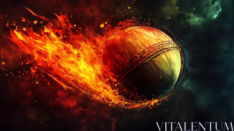 Fiery cricket comet tears through a stormy cosmic arena