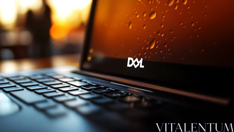 Sleek laptop keyboard glows under warm backlit display