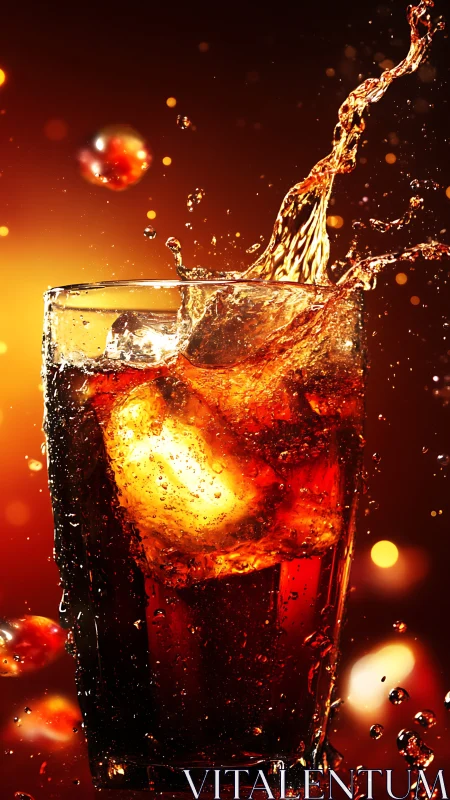 Liquid Rebellion: Soda's Magnificent Splash Defies Gravity