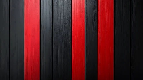 Crimson planks march between shadows in striped silence