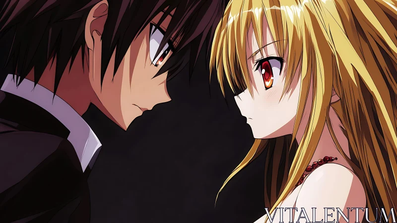 Locked Gaze Standoff Between Dark Hero and Golden Rebel.