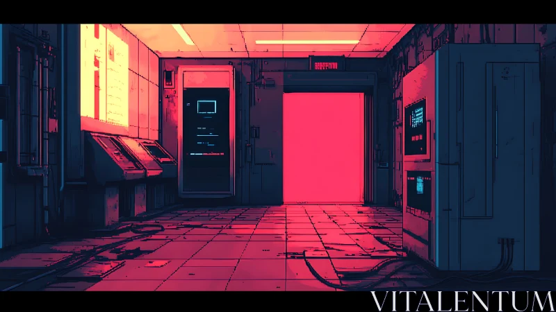 Neon server hall humming at the threshold of the unknown.