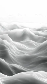 Monochrome ethereal waveforms in flowing sculpted topography.