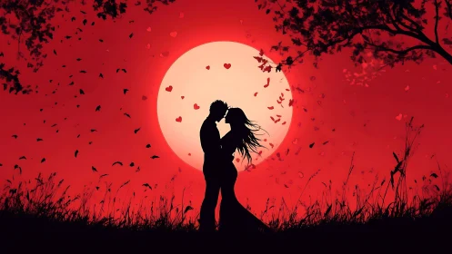 A Moonlit Kiss Under the Stars and Falling Hearts.