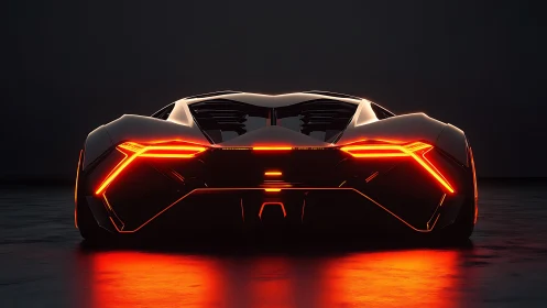 Midnight supercar glow with neon-lit futuristic curves.