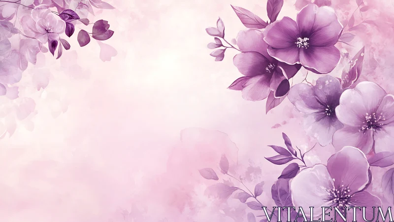 Soft Purple Petals Dance Through Luminous Haze