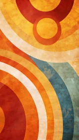 Radiant Retro Circles With Sunlit Warmth And Gentle Motion.