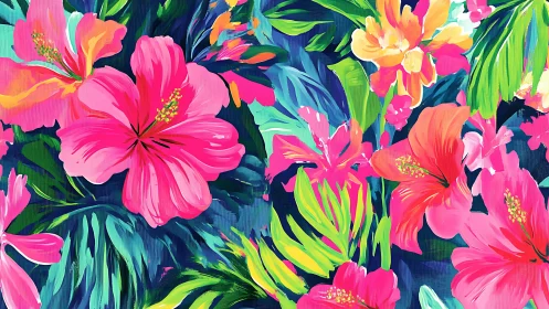 Vibrant Tropical Blooms Burst With Bold Color and Joy