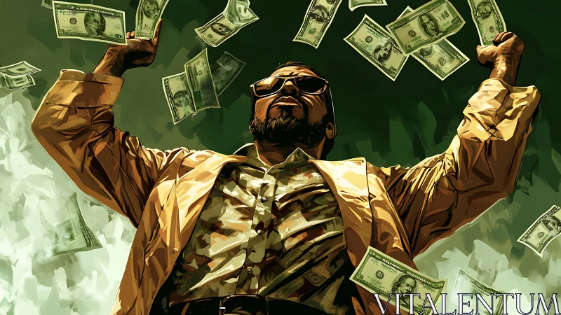 Swaggering cash storm king under emerald city skies.