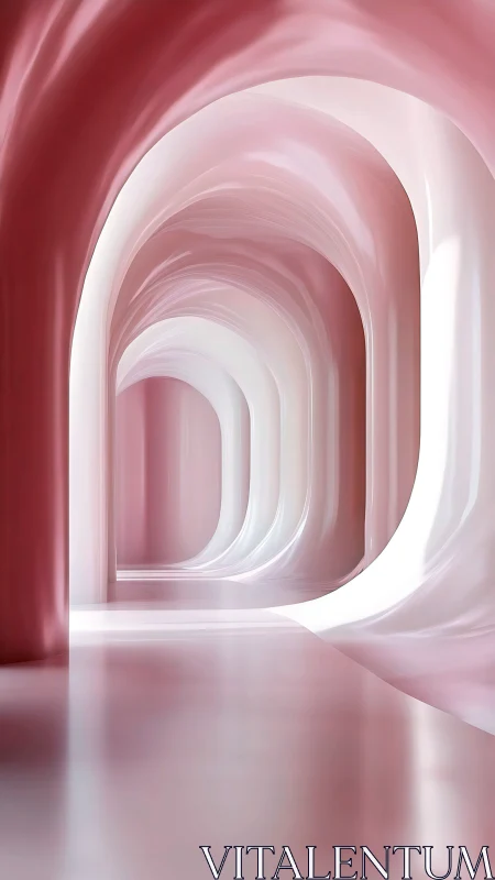 Dreamy pink arches inviting you into a soft, calm escape.