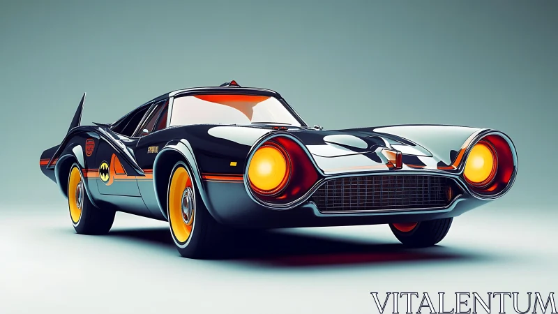 Retro-futuristic crimefighting coupe with luminous aero optics.
