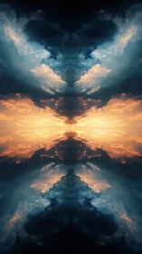 Skyward mirror forges a blazing celestial butterfly