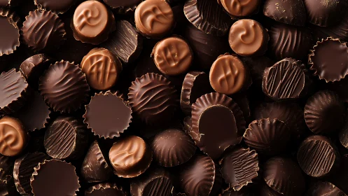 Assorted Chocolate Confections in Paper Cups