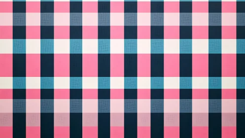 Bold pink and navy checkered geometric grid pattern design.