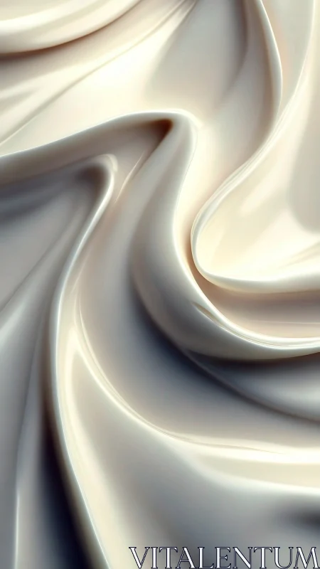 Creamy satin folds forming abstract flowing drapery.