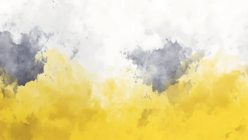 Sunlit Yellow Mist Meets Wandering Stormcloud Whispers.