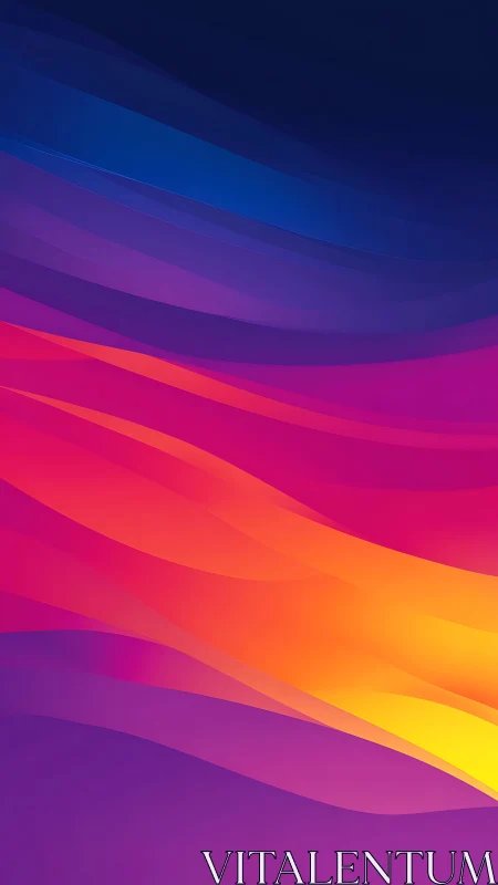 Chromatic wave gradients in flowing abstract ribbon layers.